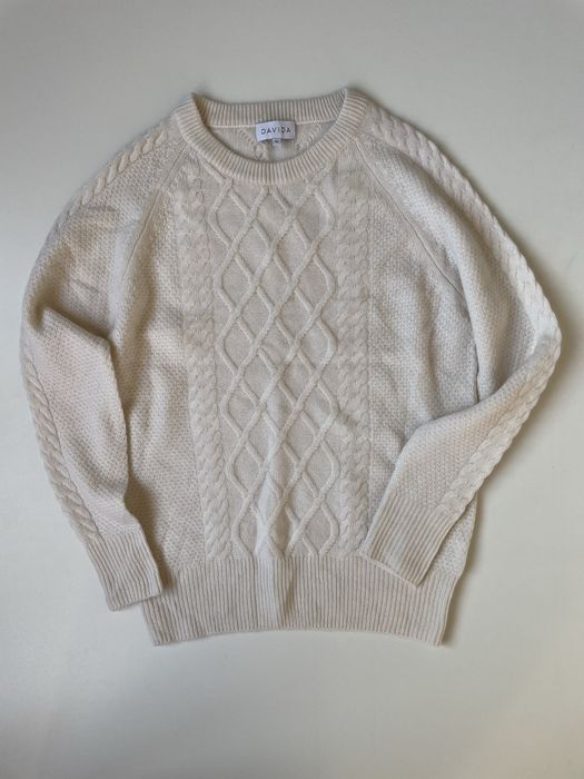 Білий кашеміровий светр Davida