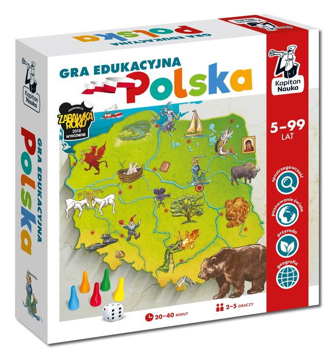 Gra edukacyjna. Polska. Kapitan Nauka - gry. Nowy Produkt