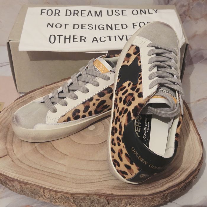 Golden goose  NovaSuper-Star  com estampado de leopa