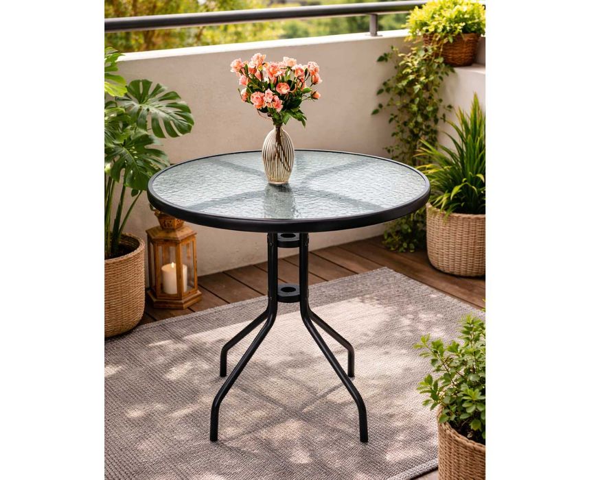 Stolik kawowy okrągły na taras balkon NOWY 60cm