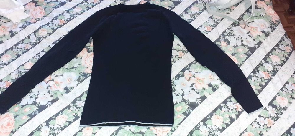 Camisola fina Slim Fit Preto- Massimo dutti