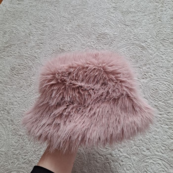 Puszysty kapelusz różowy h&m m/l