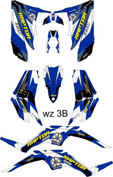 Naklejki Yamaha Raptor YFZ 350 Okleina