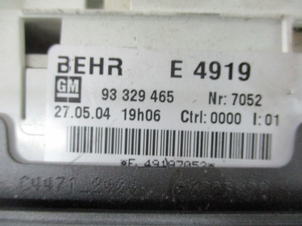 Comando chauffage / sofagem OPEL Meriva A