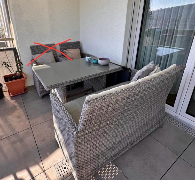 Meble ogrodowe sofa stół ogrodowy