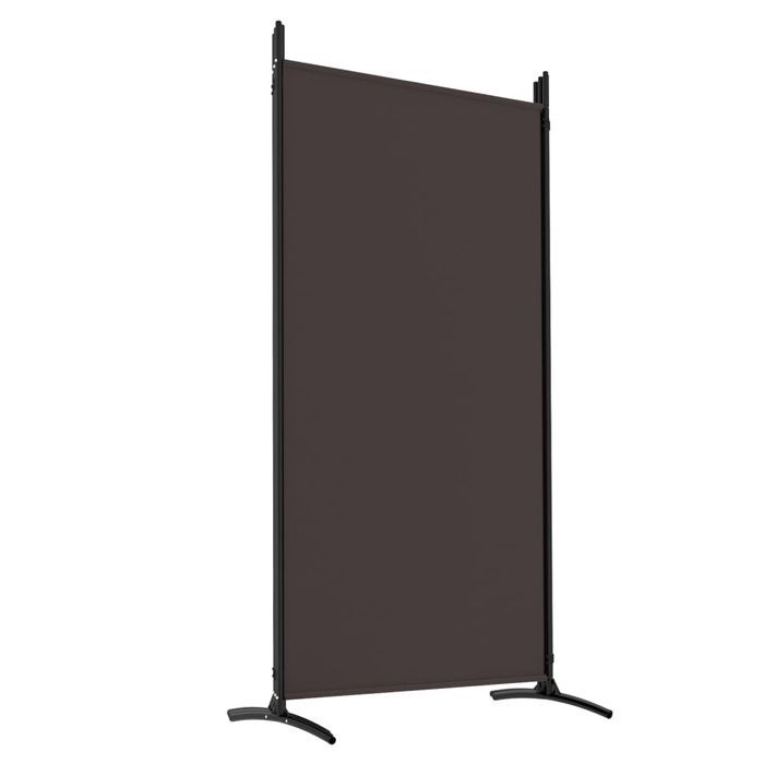 vidaXL Parawan 5-panelowy, brązowy, 433x180 cm, tkanina