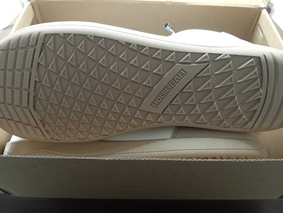 Botas Barefoot Hobibear Mid Top Wide Toe–NOVAS (Tam. 46)–Bege/Castanho