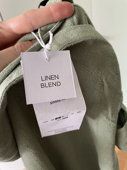 Lniana spódnica - len 20 % wiązana kopertowa spódniczka rozmair S lato