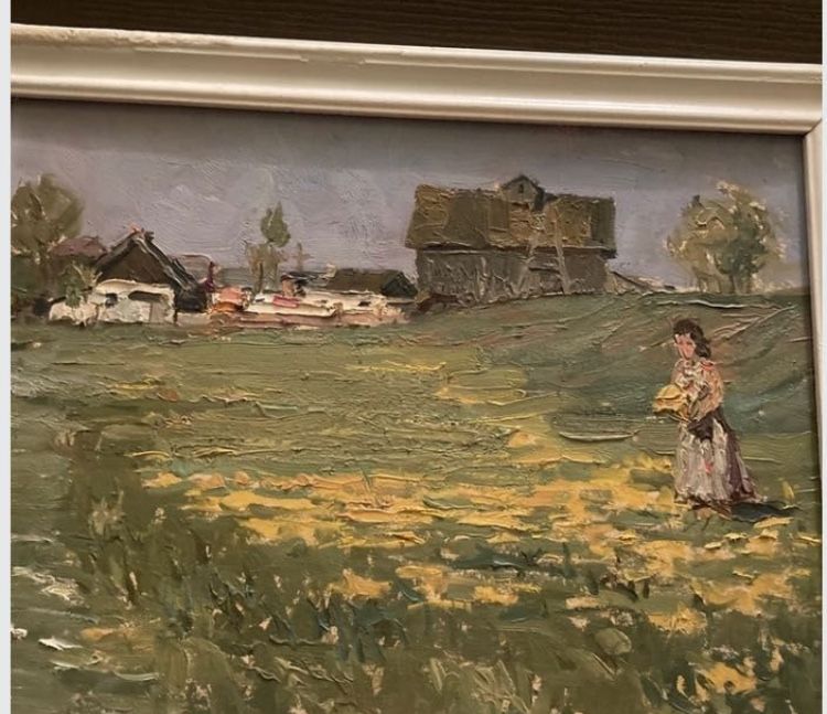 Кулик Иван Анисимович.Сельский пейзаж.масло.44х39