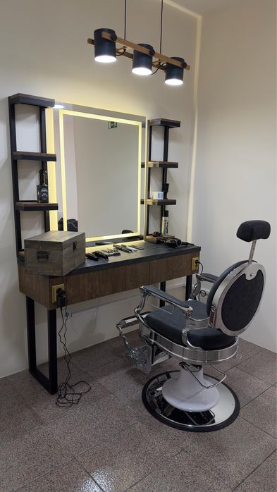 Bancadas cadeiras cabeleireiro barbeiro