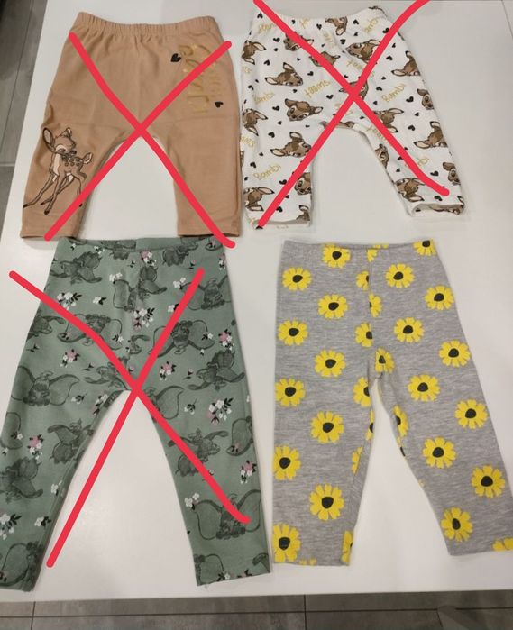 Spodnie i legginsy dla dziewczynki 5 par 74