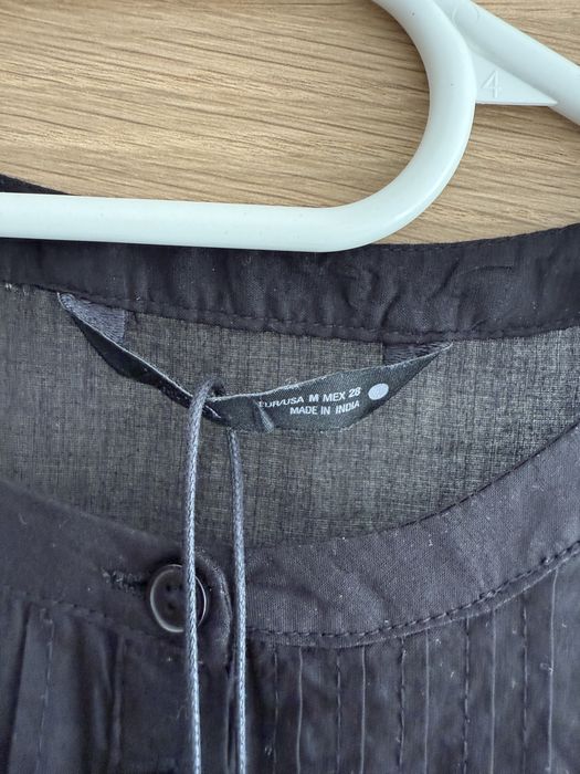 Bluzka zara bufki boho szerokie rekawy tunika