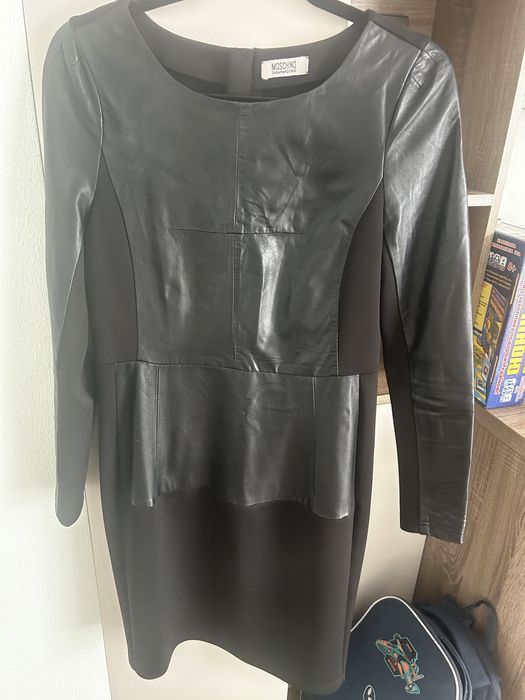 Moschino плаття з елементами натуральної шкіри