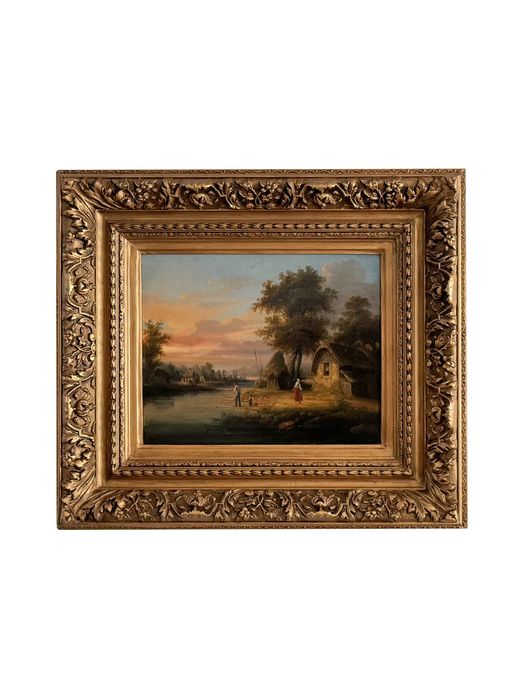 Pintura família Henri Desfontaines Barbizon | século XIX