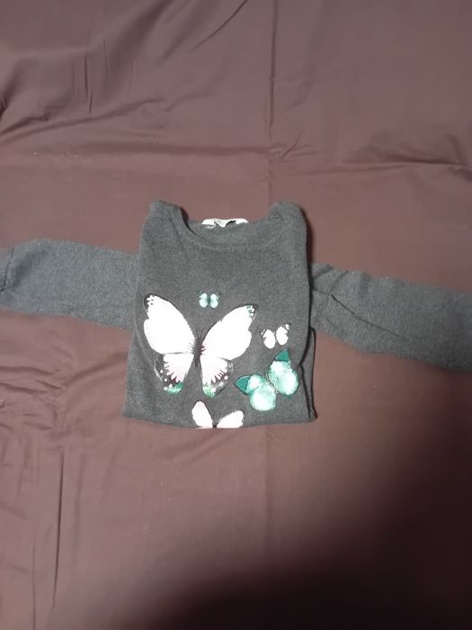 Camisola manga comprida de borboletas