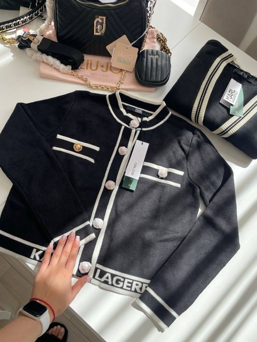 Кардигани Karl Lagerfeld В НАЯВНОСТІ, ОРИГІНАЛ, чорний/білий
