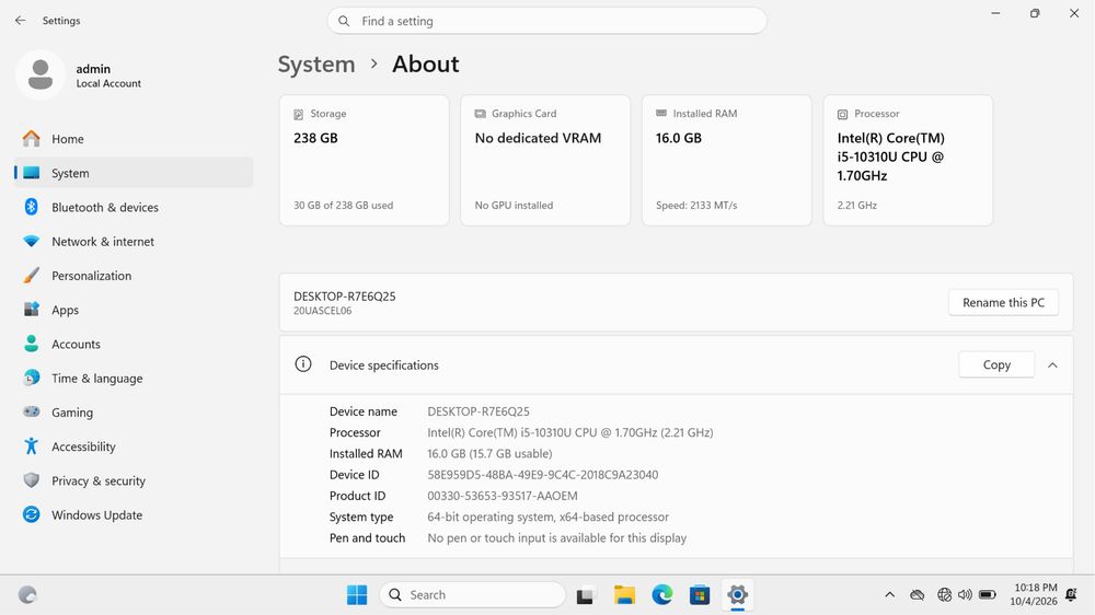 Thinkpad X1 Carbon Gen 8
