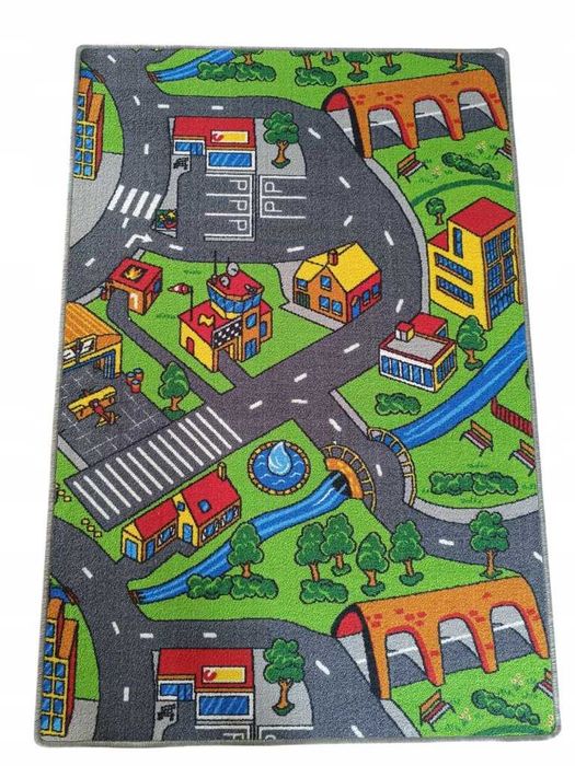 Dywan dziecięcy 100x150 ULICZKI, DROGI , DYWANIK do zabawy