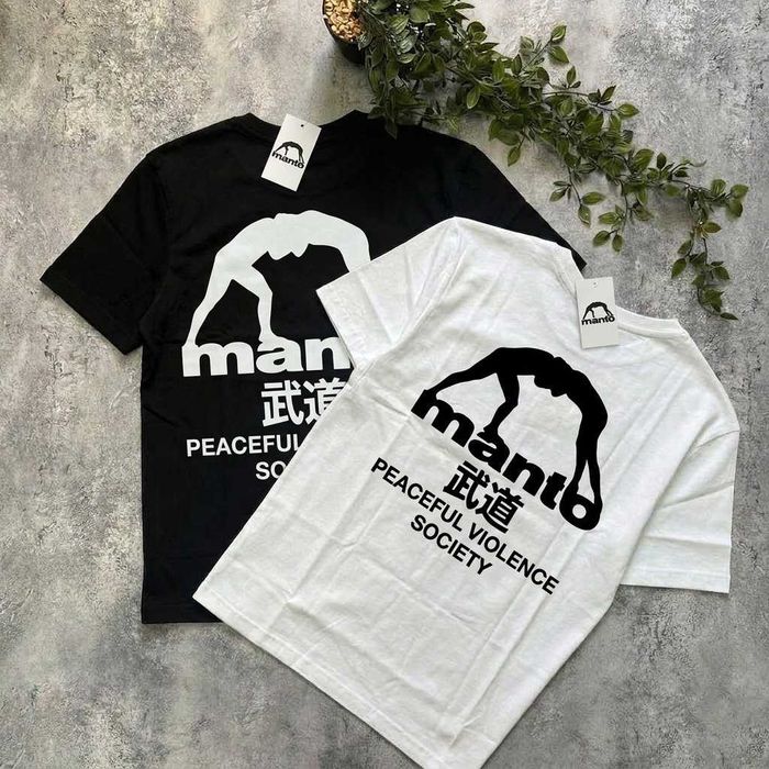 XS S M L XL XXL // Футболка MANTO Society // МАНТО Черная Белая