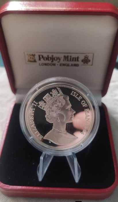 Острів Мен. 25 екю. 1994р." Човен вікінгів на Гербі". СРІБЛО. ПРУФ