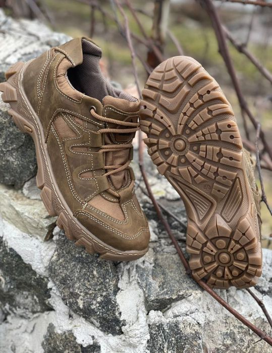 Тактичні кросівки шкіряні UT Скіф 36-46р Унісекс Койот олива чорний