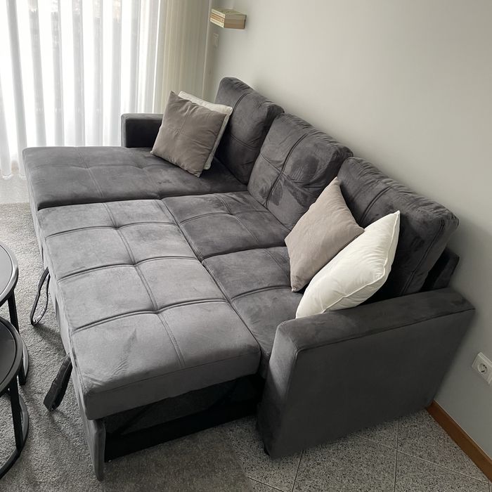 Sofá Chaise longue reversível 3 lugares