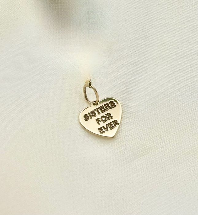 Złota zawieszka „Sisters for ever” | 0,28g | Jubiler BigDIAMOND Kraków