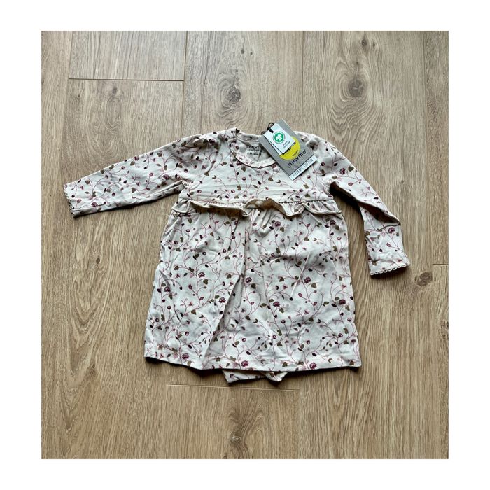 Sukienka niemowlęca w kwiatki Minymo 68 długi rękaw z body