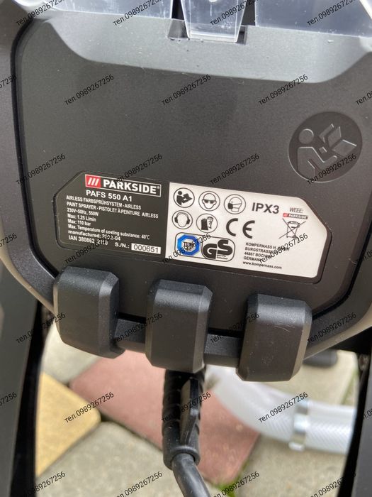 Фарбопульт, пульверизатор, покрасочник, Parkside PAFS 550 A1