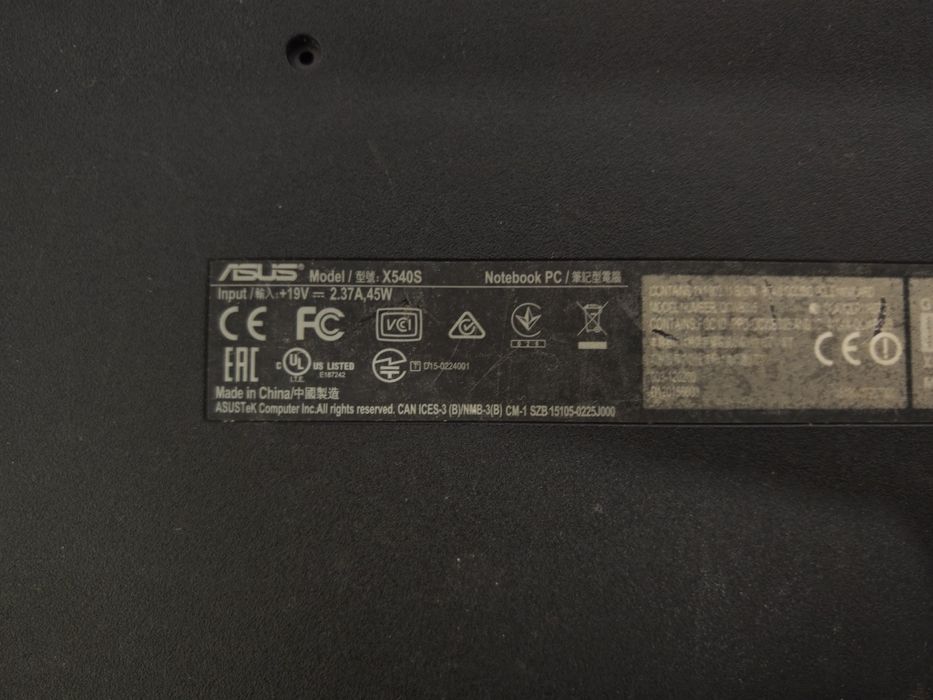 Asus x540S (на деталі)(мат. плата неробоча)