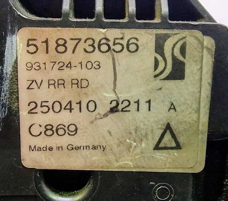Fechadura / Fecho Porta Trás Direito 51873656 - FIAT PUNTO EVO