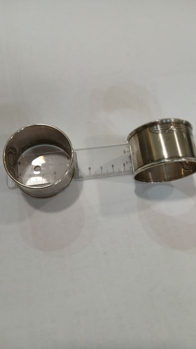 Argolas de guardanapo em prata.  Antigas