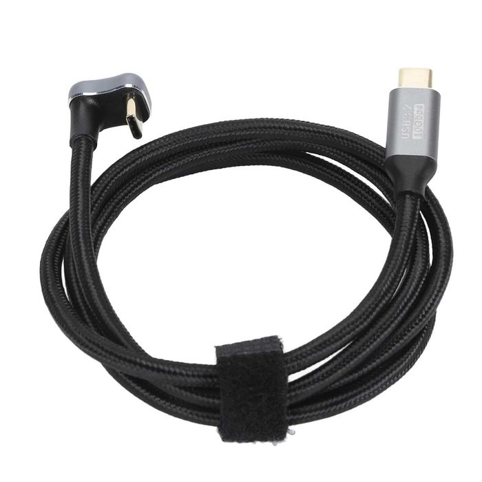 Kabel USB C - USB C kątowy 100cm 10Gbps 100W Cablecc