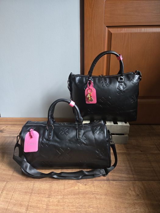 Komplet Czarnych  Toreb Podróżnych do ręki Unisex