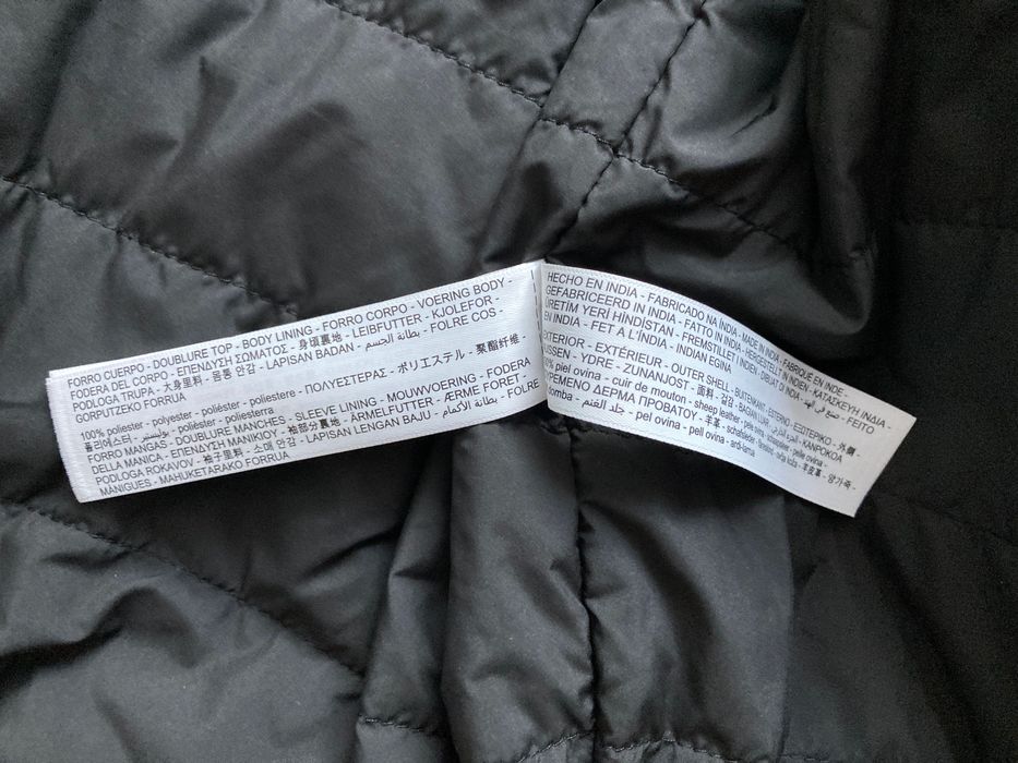 Куртка з овечої шкіри наппа  від  MASSIMO DUTTI  /  Розмір XXL