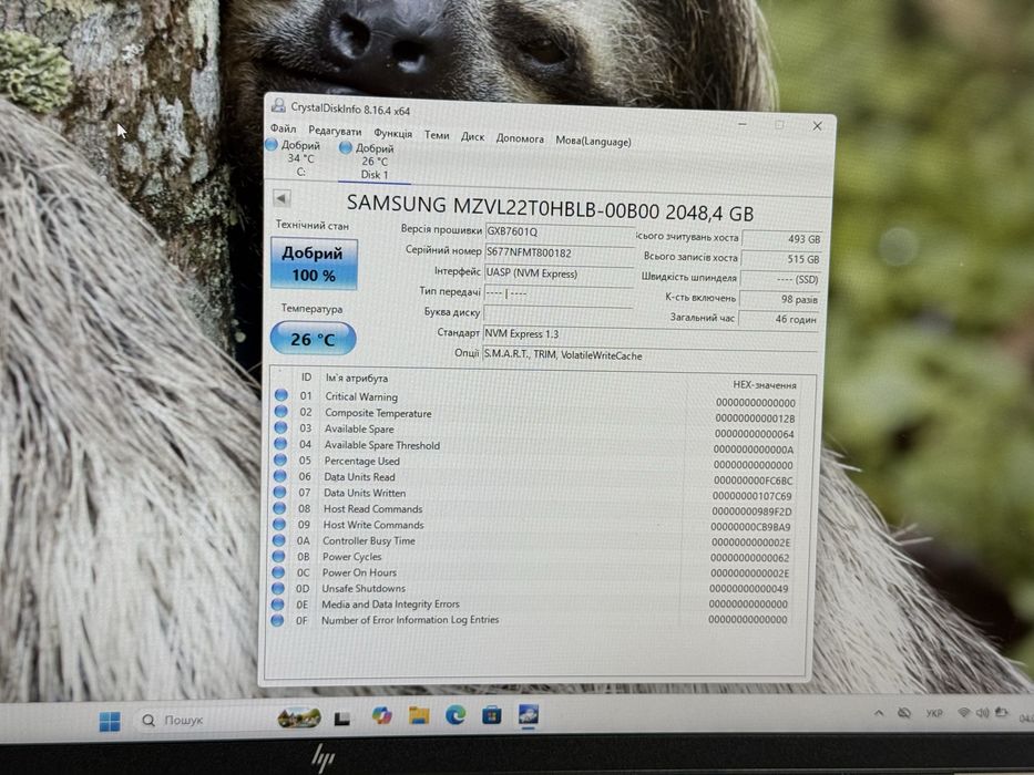 Накопичувачі NVME m.2 Samsung  2tb майже нові