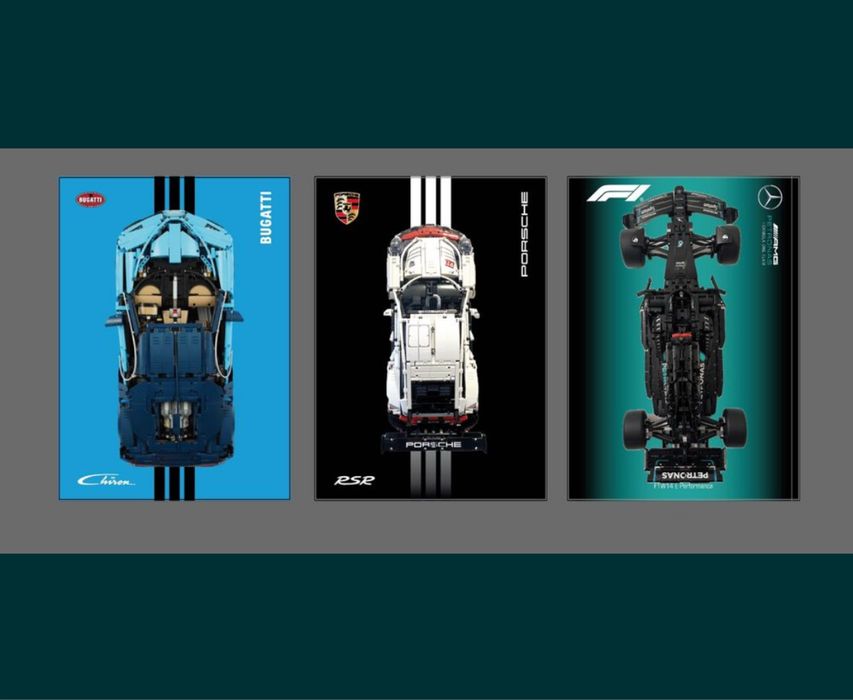 Expositor de Parede Lego em acrilico para Bugatti Chiron 42083