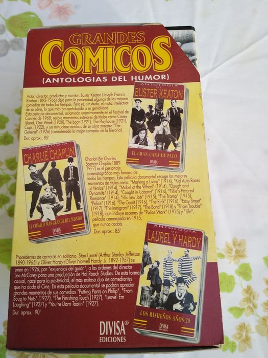 3  Cassetes de Vídeo VHS de 3 Grandes Cómicos