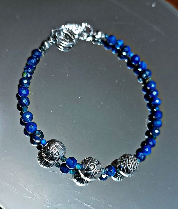 Bransoletka z naturalnego kamienia lapis lazuli