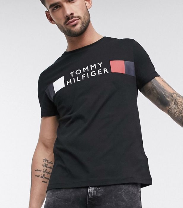 Мужские футболки Tommy Hilfiger унисекс томми хилфигер белая сумка