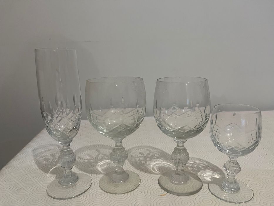 Colecção de copos de cristal