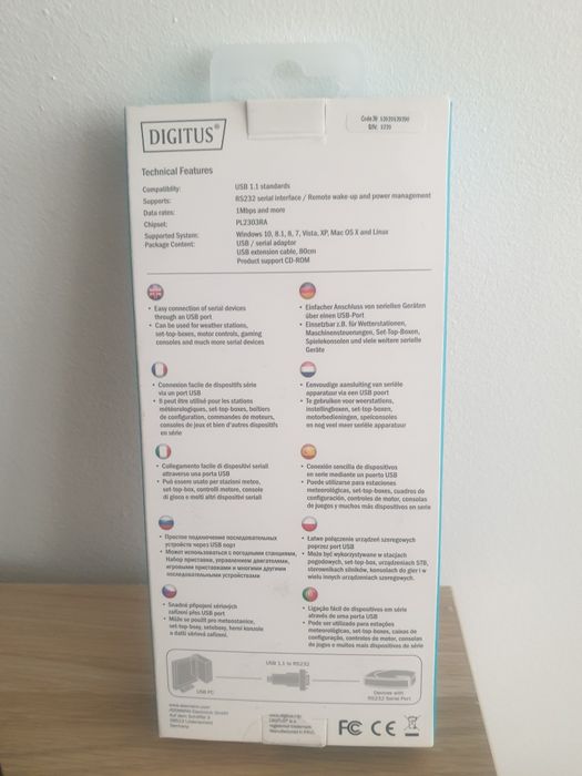 Digitus konwerter USB Rs 232