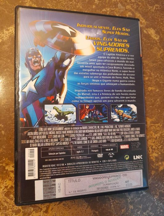 DVD "Vingadores Supremos" / Avengers, Filme, Marvel