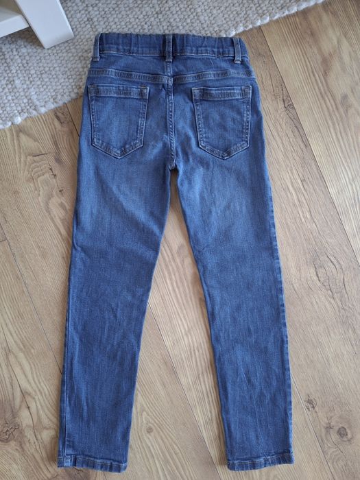 128cm, Jeansy chłopięce straight fit, spodnie jeansowe