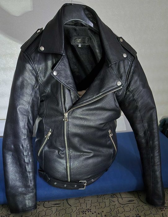 Стильна чоловіча шкіряна куртка VENATTO (XL) (косуха)