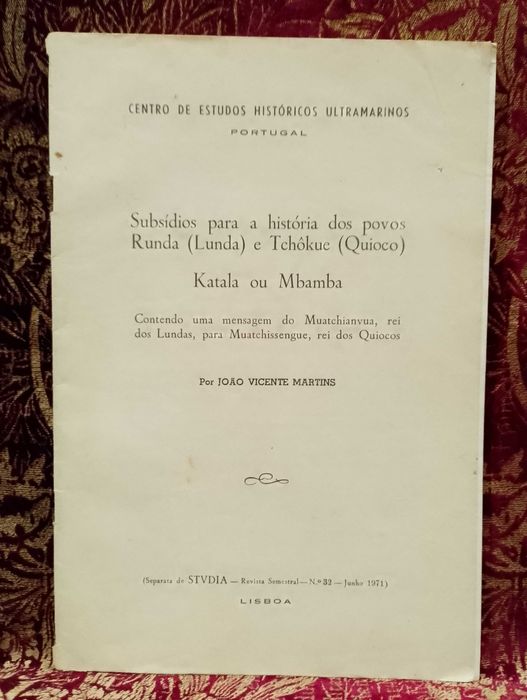 Subsídios para a História dos Povos Runda (Luanda) e Tchôkue (Quioco) Katala ou Mbamba