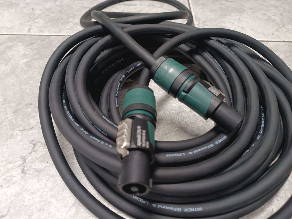 Estradowy kabel głośnikowy Neutrik SpeakOn 4x4 mm BITNER OFC 2x 15m