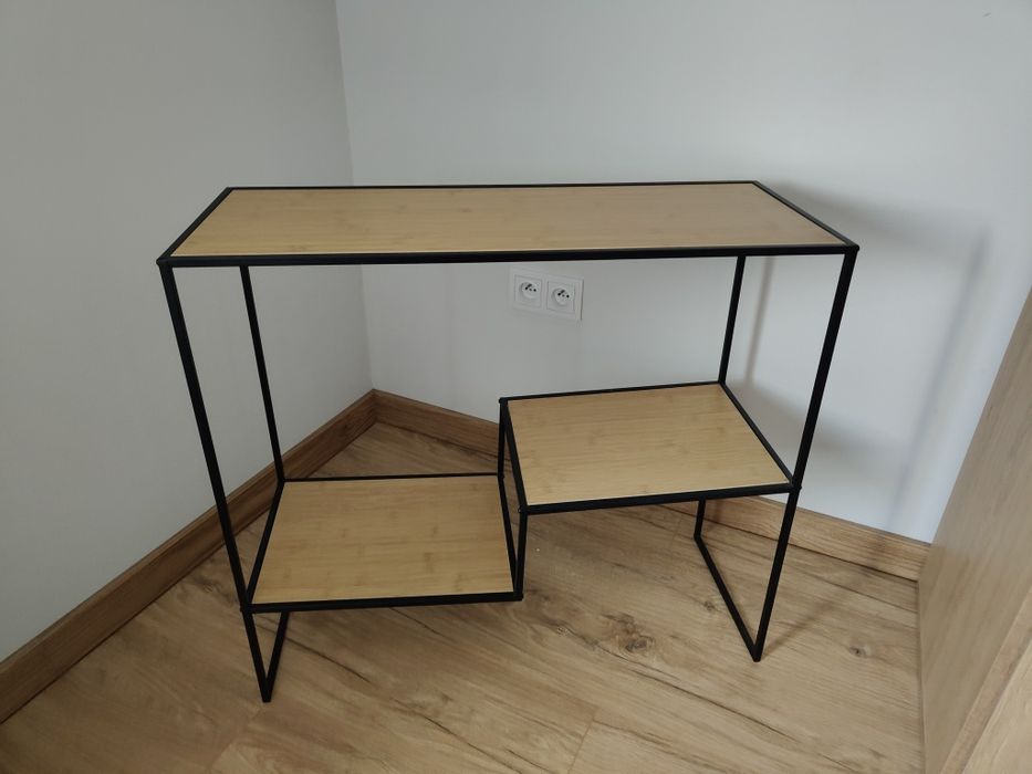 Regał półka konsola drewno metal