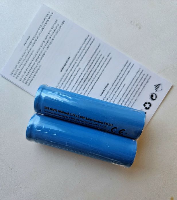 Перезаряжаемые литивые аккумуляторы  18650 высокой емкости.