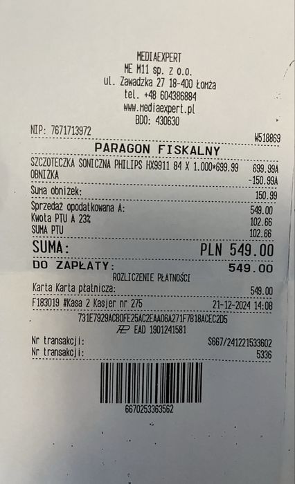 Szczoteczka soniczna Philips